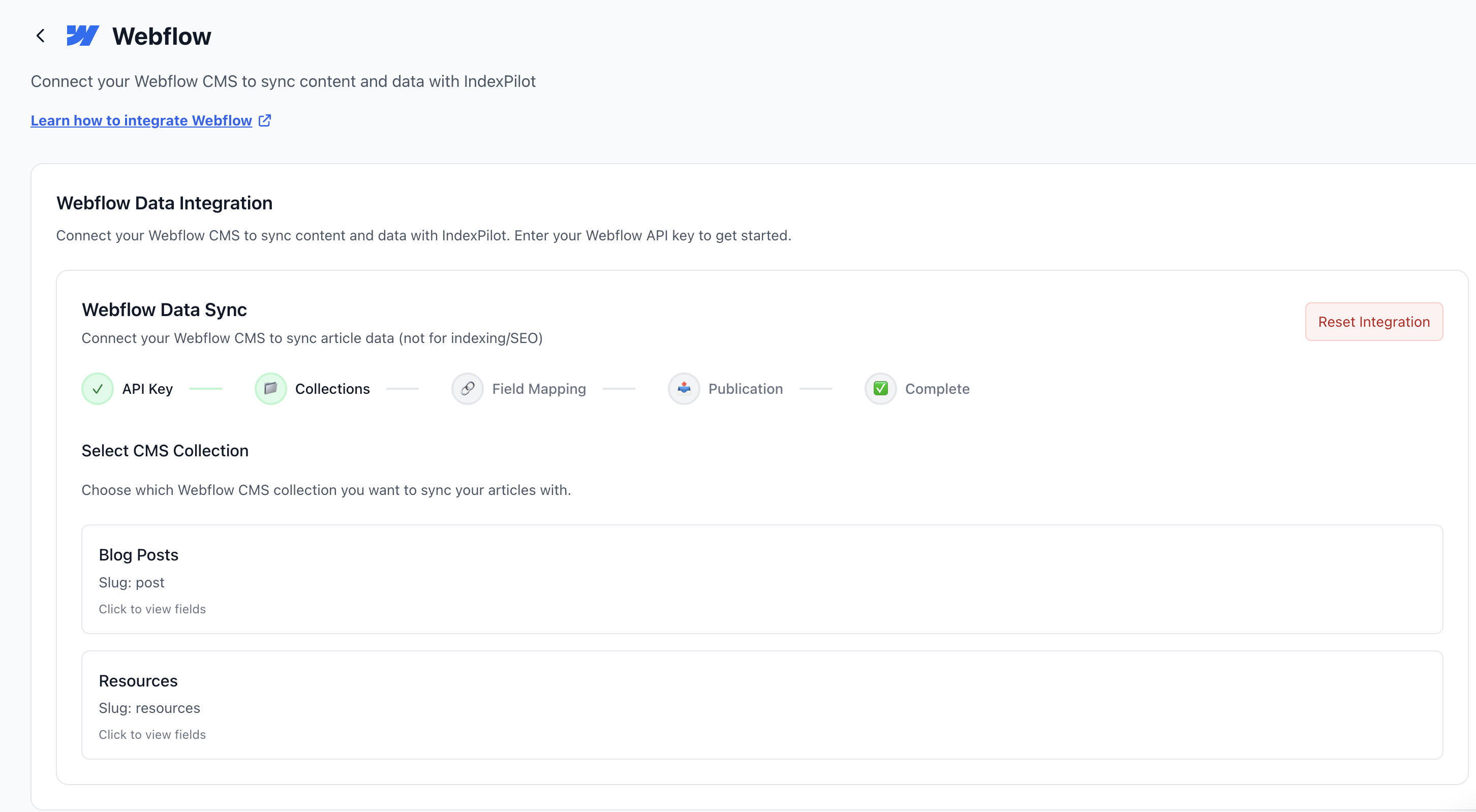 Select Webflow CMS Collection